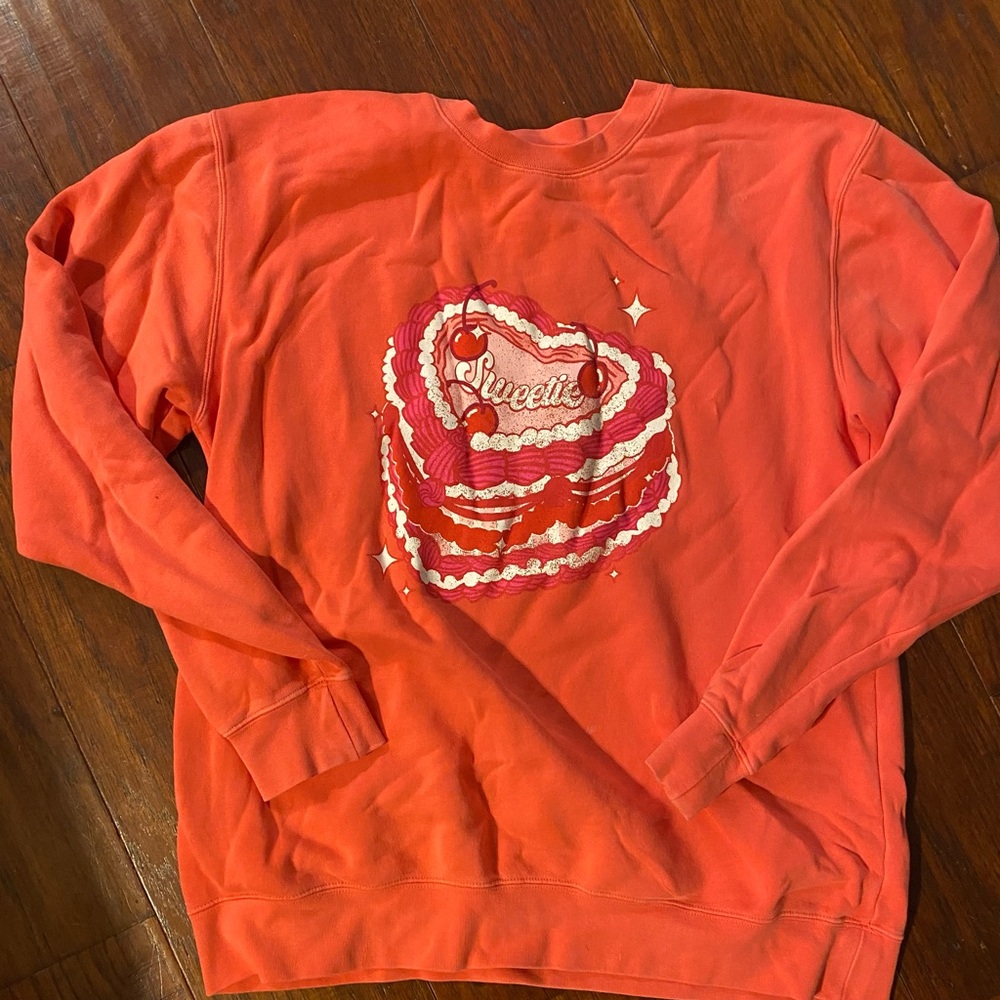 Sweetie Heart Graphic Women's Orange Sweater